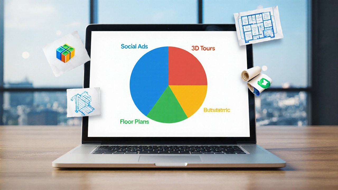 Immobilien‑Marketing‑Budget 2025: Social Ads, 3D‑Touren & Grundrisse richtig planen